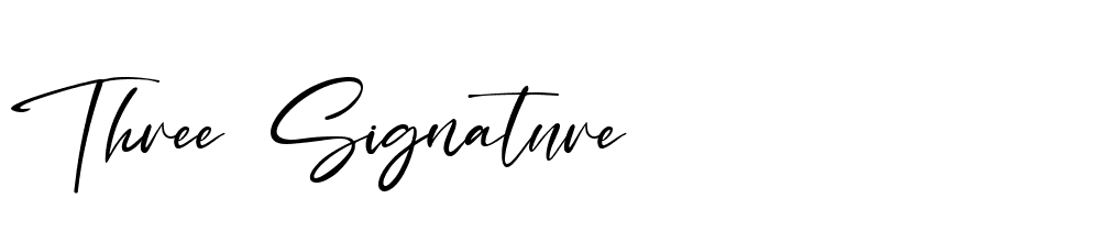 Three-Signature font family download free