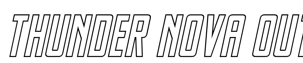 Thunder-Nova-Outline-Semi-Ital font family download free