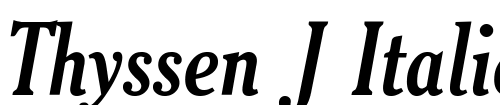 Thyssen-J-Italic font family download free