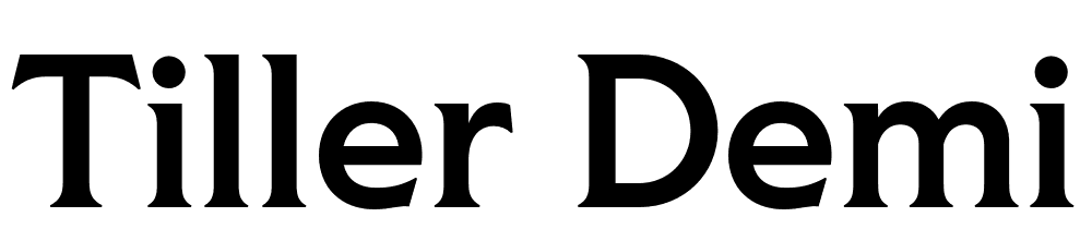 Tiller-Demi font family download free