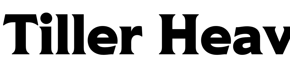 Tiller-Heavy font family download free