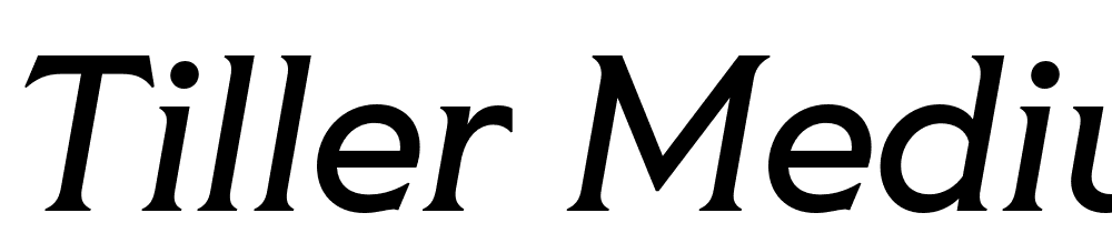 Tiller-Medium-Italic font family download free