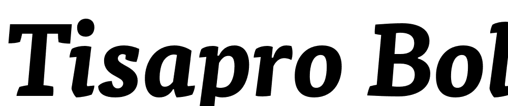 TisaPro-BoldIta font family download free