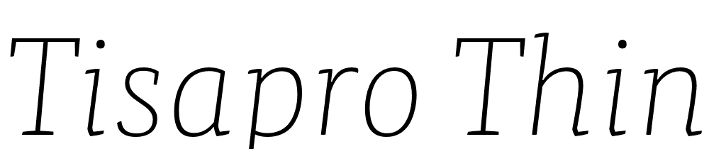 TisaPro-ThinIta font family download free