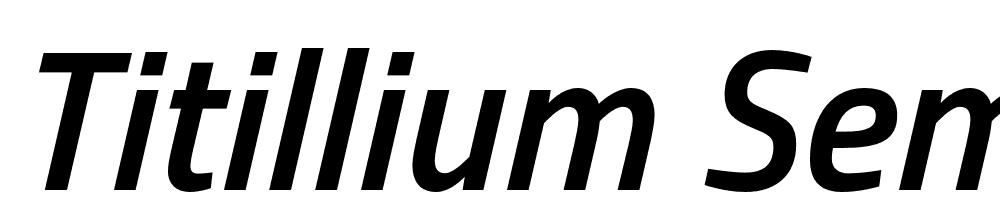 Titillium-Semibold-Italic font family download free