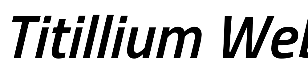 Titillium-WebSemiBold-Italic font family download free