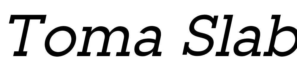 Toma Slab font family download free