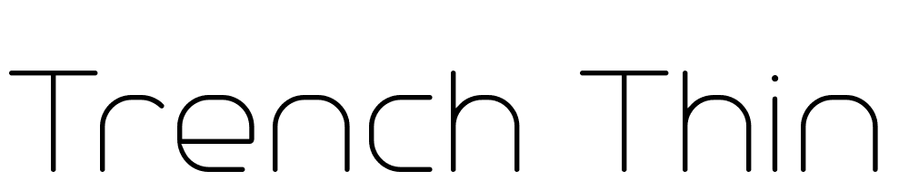 Trench-Thin font family download free