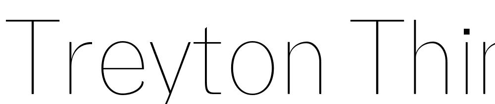 Treyton-Thin font family download free