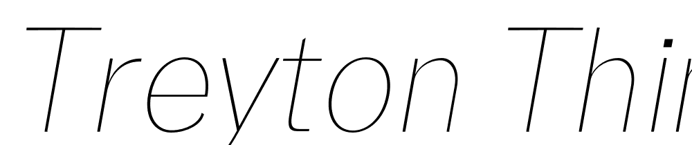 Treyton-Thin-Italic font family download free