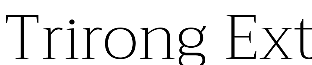 Trirong-ExtraLight font family download free