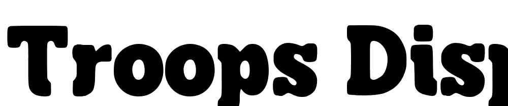 Troops-Display font family download free