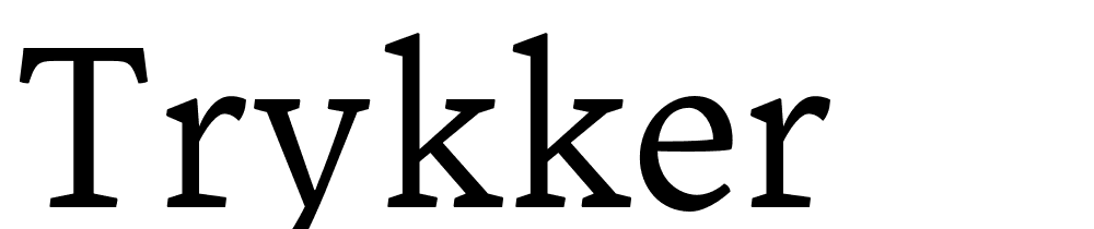 Trykker font family download free