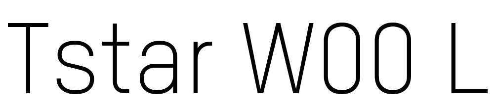 TSTAR-W00-Light font family download free