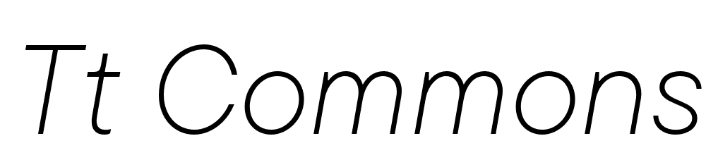 TT-Commons-ExtraLight-Italic font family download free