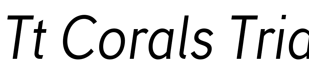 TT-Corals-Trial-Italic font family download free