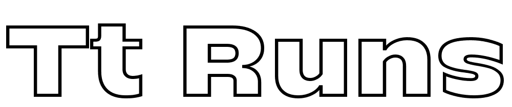 TT-Runs-Black-Outline font family download free