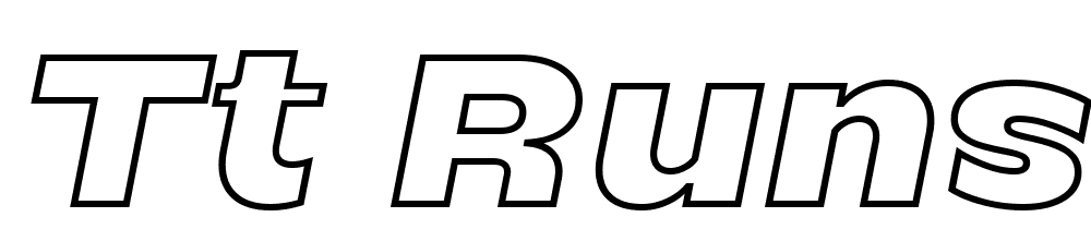 TT-Runs-Black-Outline-Italic font family download free