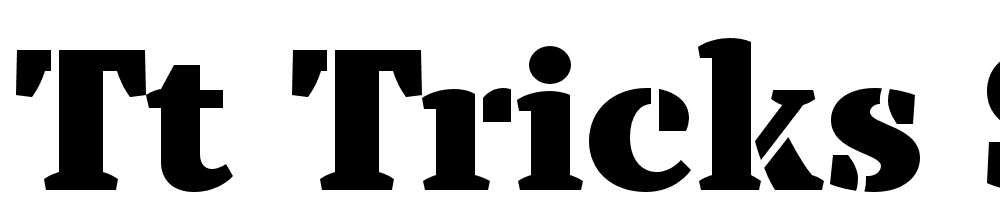 TT-Tricks-Stencil-Trl-Blc font family download free