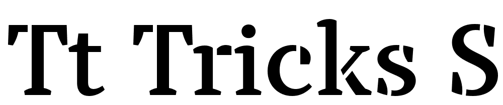 TT-Tricks-Stencil-Trl-Db font family download free