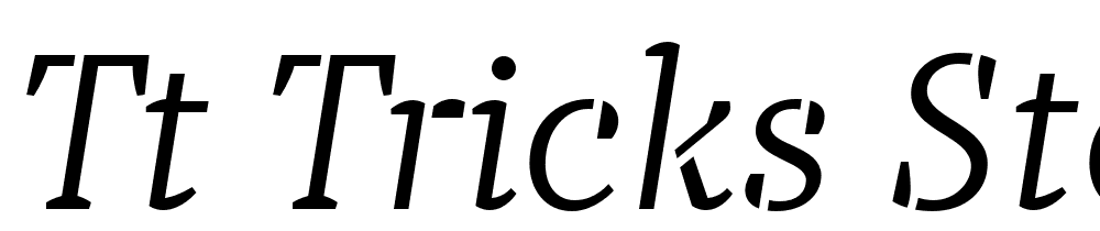 TT-Tricks-Stencil-Trl-Lt-It font family download free