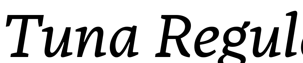 Tuna-Regular-Italic font family download free