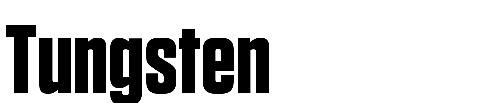 Tungsten font family download free