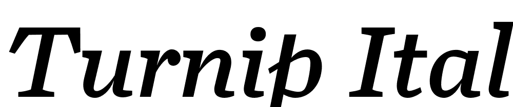 Turnip-Italic font family download free