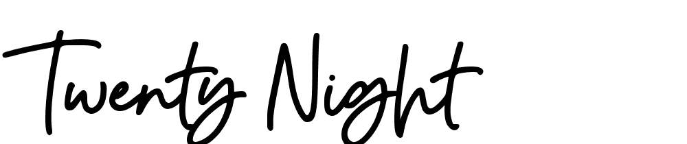 twenty-night font family download free