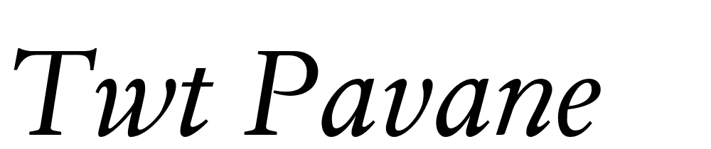 Twt Pavane font family download free