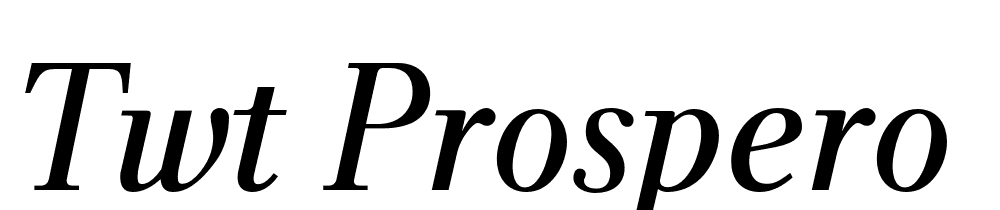 Twt Prospero font family download free