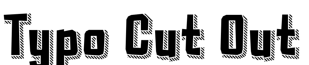 Typo-Cut-Out-Striped-Demo font family download free