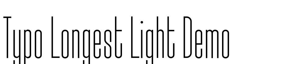 Typo-Longest-Light-Demo font family download free