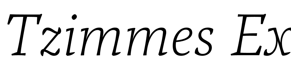 Tzimmes-ExtraLight-Italic font family download free