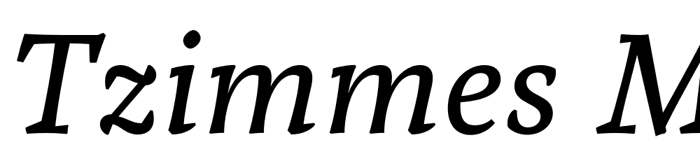 Tzimmes-Medium-Italic font family download free