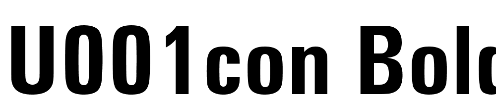 U001Con-Bold font family download free