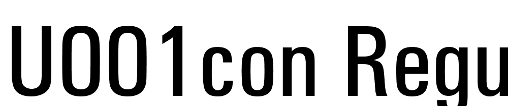 U001Con-Regular font family download free