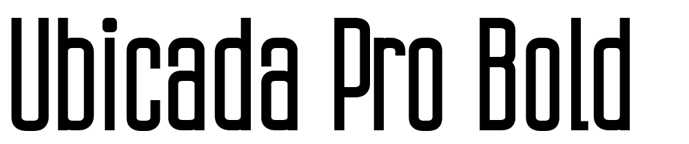 Ubicada-Pro-Bold font family download free