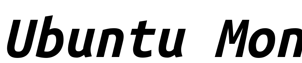 Ubuntu-Mono-Bold-Italic font family download free