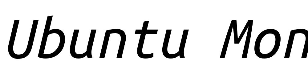 Ubuntu-Mono-Italic font family download free