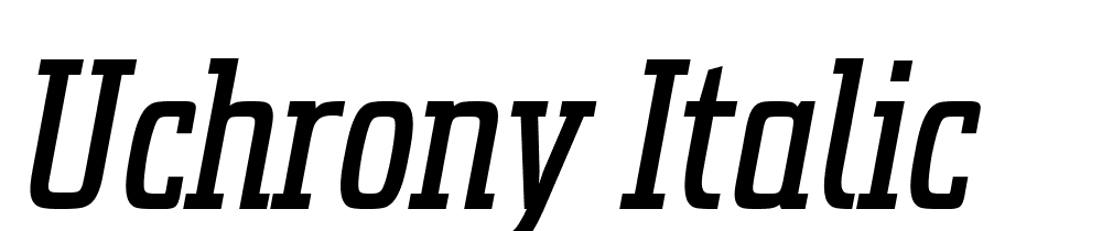 Uchrony-Italic font family download free