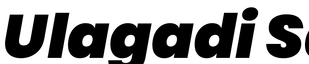 Ulagadi-Sans-Black-Italic font family download free