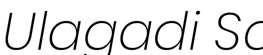 Ulagadi-Sans-ExtraLight-Italic font family download free