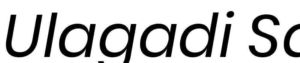 Ulagadi-Sans-Italic font family download free