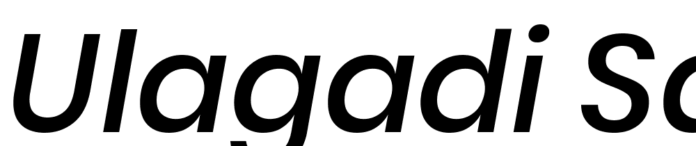 Ulagadi-Sans-Medium-Italic font family download free