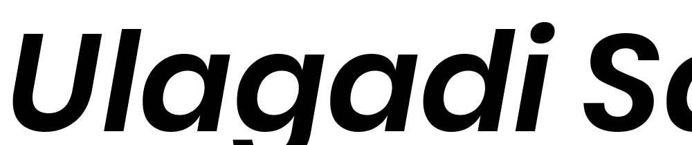 Ulagadi-Sans-SemiBold-Italic font family download free