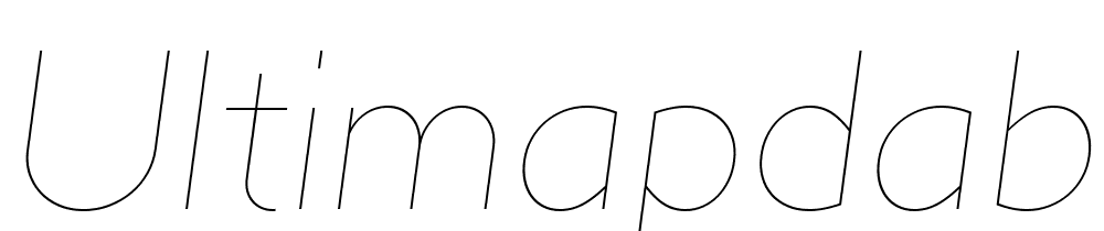 UltimaPDab-HairlineItalic font family download free