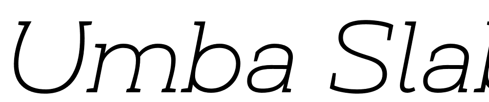 Umba-Slab-Demo-Thin font family download free