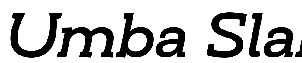 Umba Slab font family download free