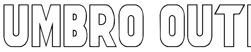 Umbro-Outline font family download free